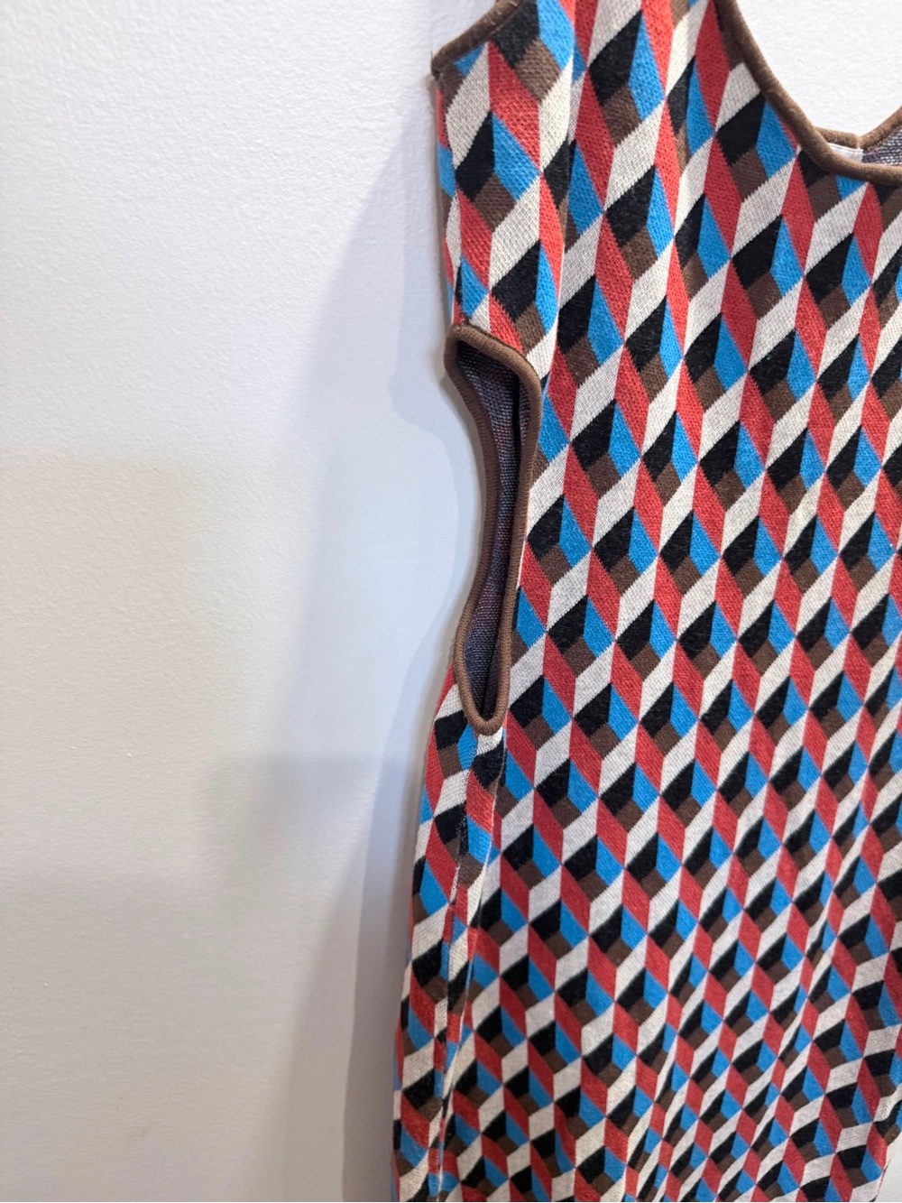 Ronny Kobo Geometric Knit Sleeveless Midi Dress Size L - Picture 9 of 9